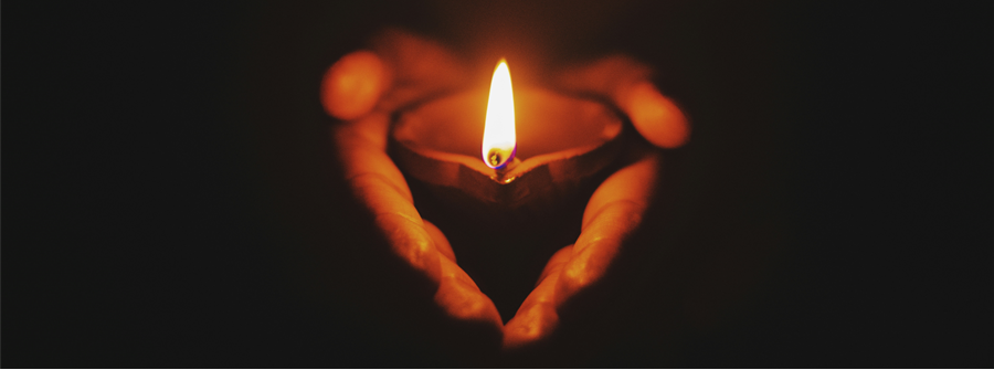 holding a light
